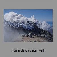 fumarole on crater wall
